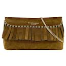 Burberry Brown Suede Chain Shoulder Bag