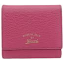 Gucci Pink Leather Tri-Fold Wallet