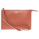 Bolsa de mão de couro rosa Jil Sander