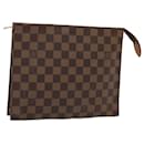 LOUIS VUITTON Poche Toilette 26 Damier Ebene N47543 Auth hk1365 - Louis Vuitton