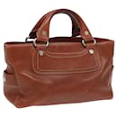 CELINE boogie Hand Bag Leather Brown Auth yk13685 - Céline