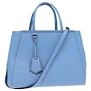 Sac à main FENDI en cuir 2 voies bleu Auth bs16088 - Fendi