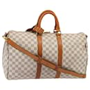 LOUIS VUITTON Sac Boston Keepall Bandoulière 45 Damier Azur N48223 LV Auth 82740 - Louis Vuitton