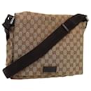 Bolsa de Ombro GG Canvas GUCCI Bege 146236 Auth hk1458 - Gucci