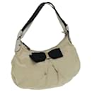 Salvatore Ferragamo Hand Bag Nylon Beige Auth ti1871