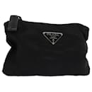 PRADA Pouch Nylon Black Auth hk1398 - Prada