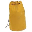 HERMES Porochon Mimil GM Shoulder Bag Canvas Yellow Auth fm3609 - Hermès