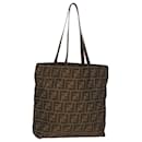 FENDI Zucca Canvas Tote Bag Brown Black Auth bs16071 - Fendi