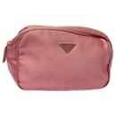 PRADA Pouch Nylon Pink Auth 84239 - Prada