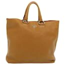 PRADA Borsa a mano in pelle marrone Auth hk1454 - Prada