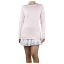 Pink floral-gingham wool jumper - size L - Autre Marque