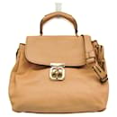 Sac à main en cuir beige Chloé Elsie