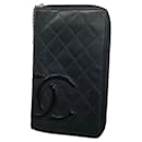 Chanel Long Wallet in Black Patent Leather