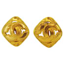 Chanel Vintage Gold Plated Clip Earrings