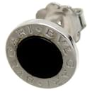 Bvlgari One-piece Onyx Stud Earrings in 18K White Gold - Bulgari