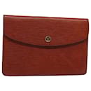 LOUIS VUITTON Epi Montaigne 23 Clutch Bag Brown M52663 LV Auth 78947 - Louis Vuitton