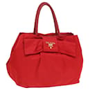 PRADA Borsa a mano in nylon rosso Auth 84453 - Prada