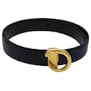 Ceinture en cuir CARTIER PANTHERE 35"" noire Auth am6644 - Cartier