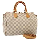 LOUIS VUITTON Damier Azur Speedy Bandouliere 30 Hand Bag 2way N41052 Auth 83635 - Louis Vuitton