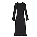 Rails Marin Black Ribbed Knit Midi Dress - Autre Marque