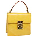 LOUIS VUITTON Bolsa Spring Street Monogram Vernis Amarelo Limão M91068 Auth bs16287 - Louis Vuitton