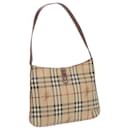 Sac à épaule en toile Nova Check Burberry beige Auth bs16479