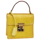 LOUIS VUITTON Bolsa Spring Street Monogram Vernis Amarelo Limão M91068 Auth 83865 - Louis Vuitton