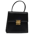 GIVENCHY Hand Bag Leather Black Auth am6590 - Givenchy