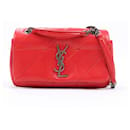 Borsa a spalla in pelle Jamie con catena Saint Laurent Paris in rosso 515820