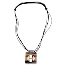 Hermes Paris Horn H Pendant Multi Strand Cord Necklace - Hermès