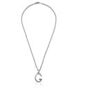 Sterling Silver G Letter Pendant Unisex Chain Necklace - Gucci