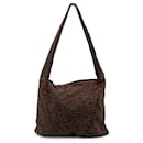 Sac à main hobo en toile léopard animalier - Bottega Veneta