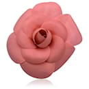 Vintage Fabric Pink Flower Camellia Camelia Pin Brooch - Chanel