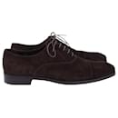 Prada Derby Shoes in Brown Suede 