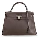 Hermès Brown Togo Kelly Retourne 32