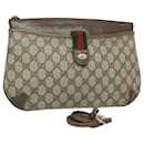 Sac à épaule GUCCI GG Supreme Web Sherry Line PVC Beige Auth 80683 - Gucci