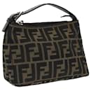 Bolsa de mão em canvas Zucca FENDI marrom Auth am6678 - Fendi