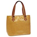 LOUIS VUITTON Monogram Vernis Houston Hand Bag Beige M91004 LV Auth bs16425 - Louis Vuitton