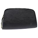 LOUIS VUITTON Epi Dauphine PM Pouch Preto M48442 LV Auth 80419 - Louis Vuitton