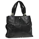 SAINT LAURENT Tote Bag Leather Black Auth bs16394 - Saint Laurent