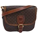 CELINE Macadam Canvas Shoulder Bag PVC Leather Brown Auth ar12158 - Céline