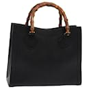 Sac à main en cuir noir GUCCI Bamboo 002 0260 2615 Auth ep4888 - Gucci