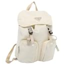 PRADA Backpack Nylon White Auth 83158 - Prada