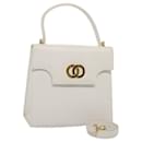 Bolso de Hombro CELINE de Cuero 2way Blanco Auth 83132 - Céline