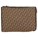 Pochette en toile Trotter Christian Dior marron Auth yk13988