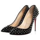 Christian Louboutin, tacones Velvet Fifi spikes 100