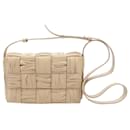 Bottega Veneta Maxi Intrecciato Cassette Classic Leather Shoulder Bag in Beige