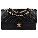 Borsa a doppio flap media in pelle di agnello trapuntata Chanel 24K Gold