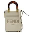 Fendi Mini Sunshine Shopper Tote Blanco