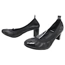 CHANEL SHOES PUMPS G26643 BLACK LEATHER 39 - Chanel